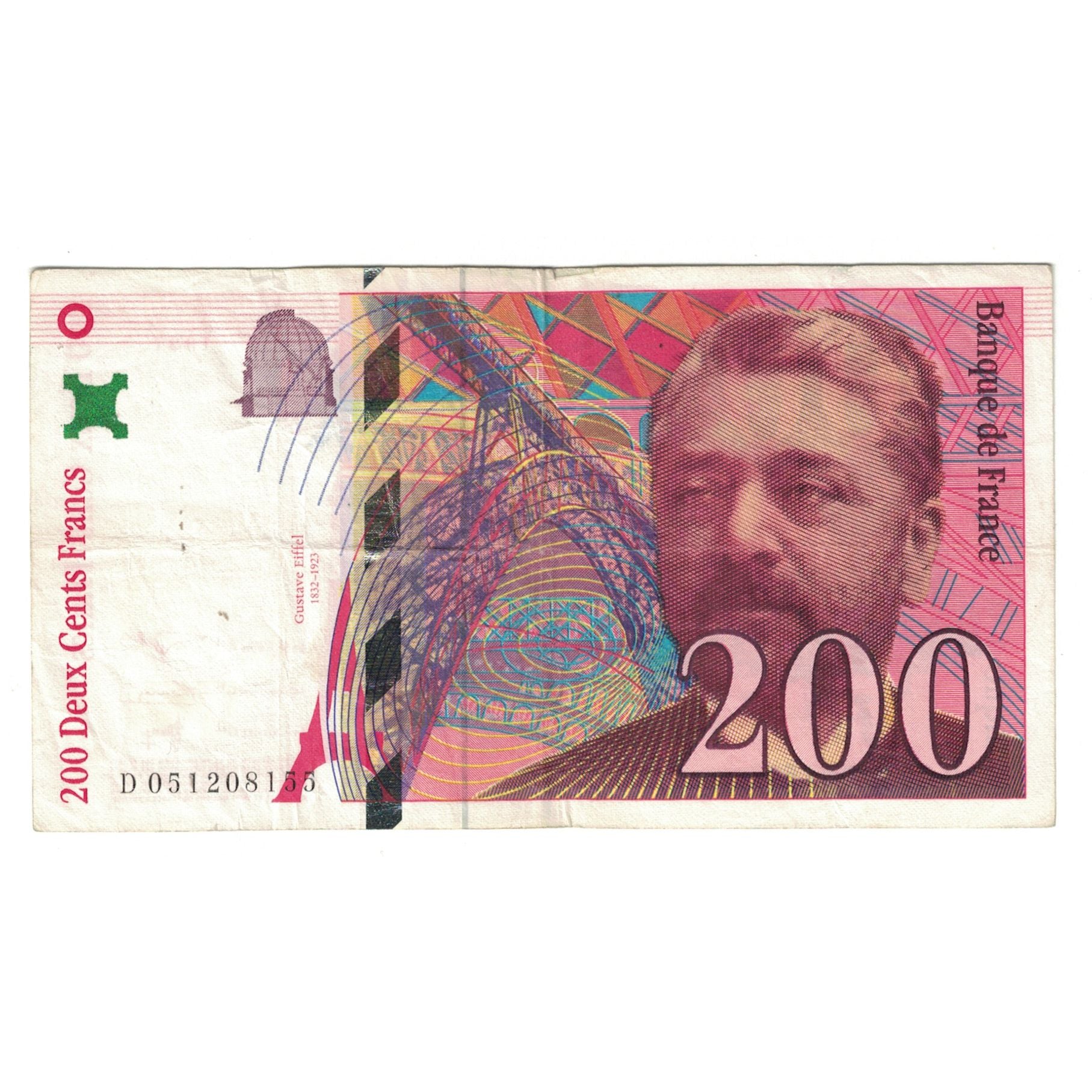 Frankrijk, 200 Francs, Eiffel, 1997, D051208155, TB, Fayette:75.4a, KM:159b