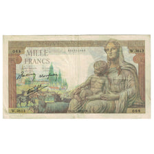 Francia, 1000 Francs, Déesse Déméter, 1943, W.3613068, BB, Fayette:40.17