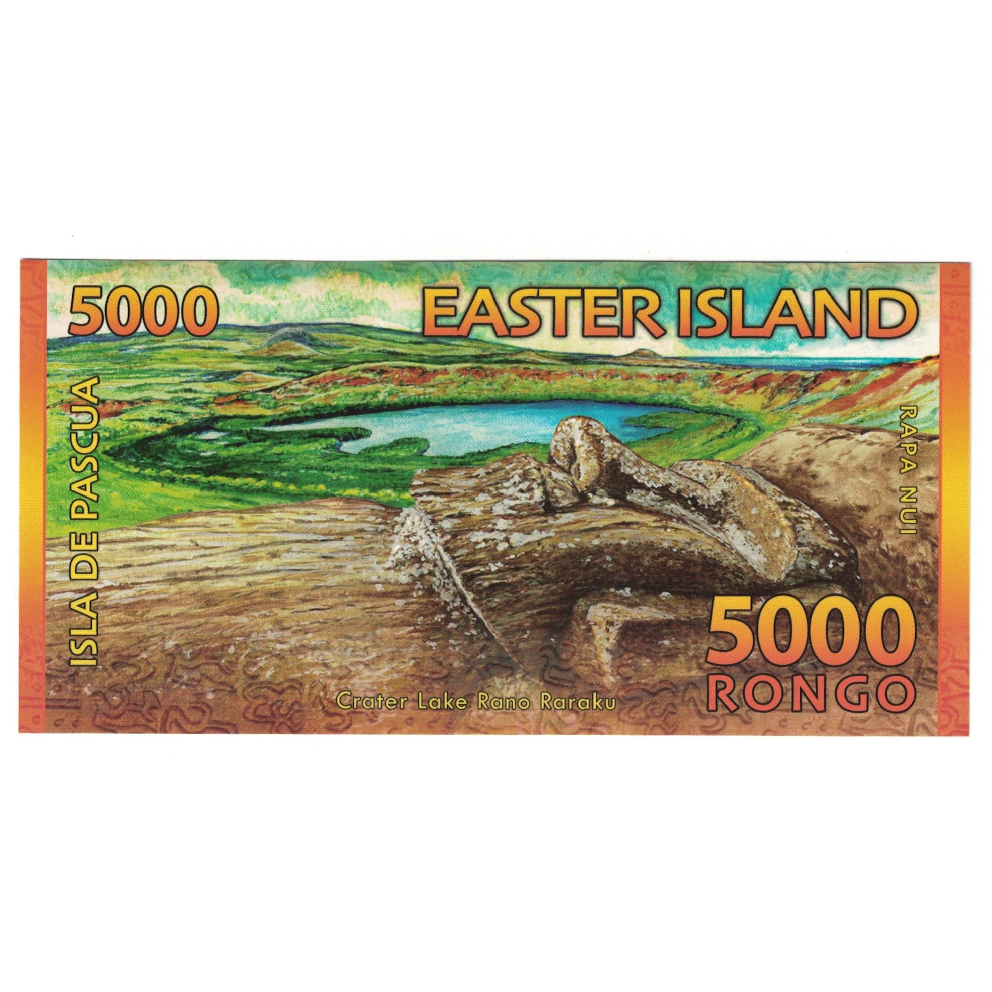 Billet, Chile, Billet Touristique, 5000 RONGO ISLA DE PASCUA, NEUF