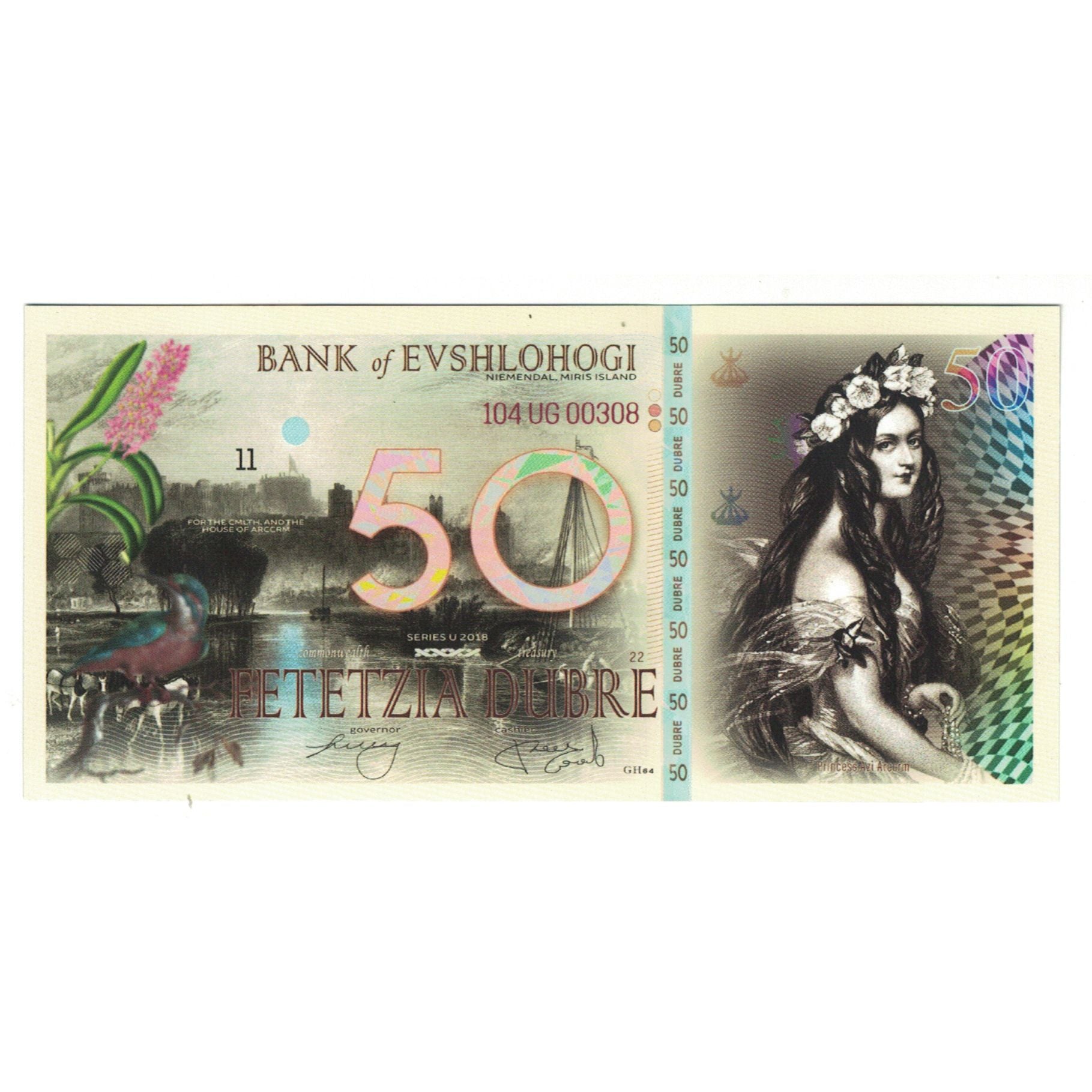 Billet, Serbie, Billet Touristique, 2018, 50 DUBRE BANK OF EVSHLOHOGI, NEUF