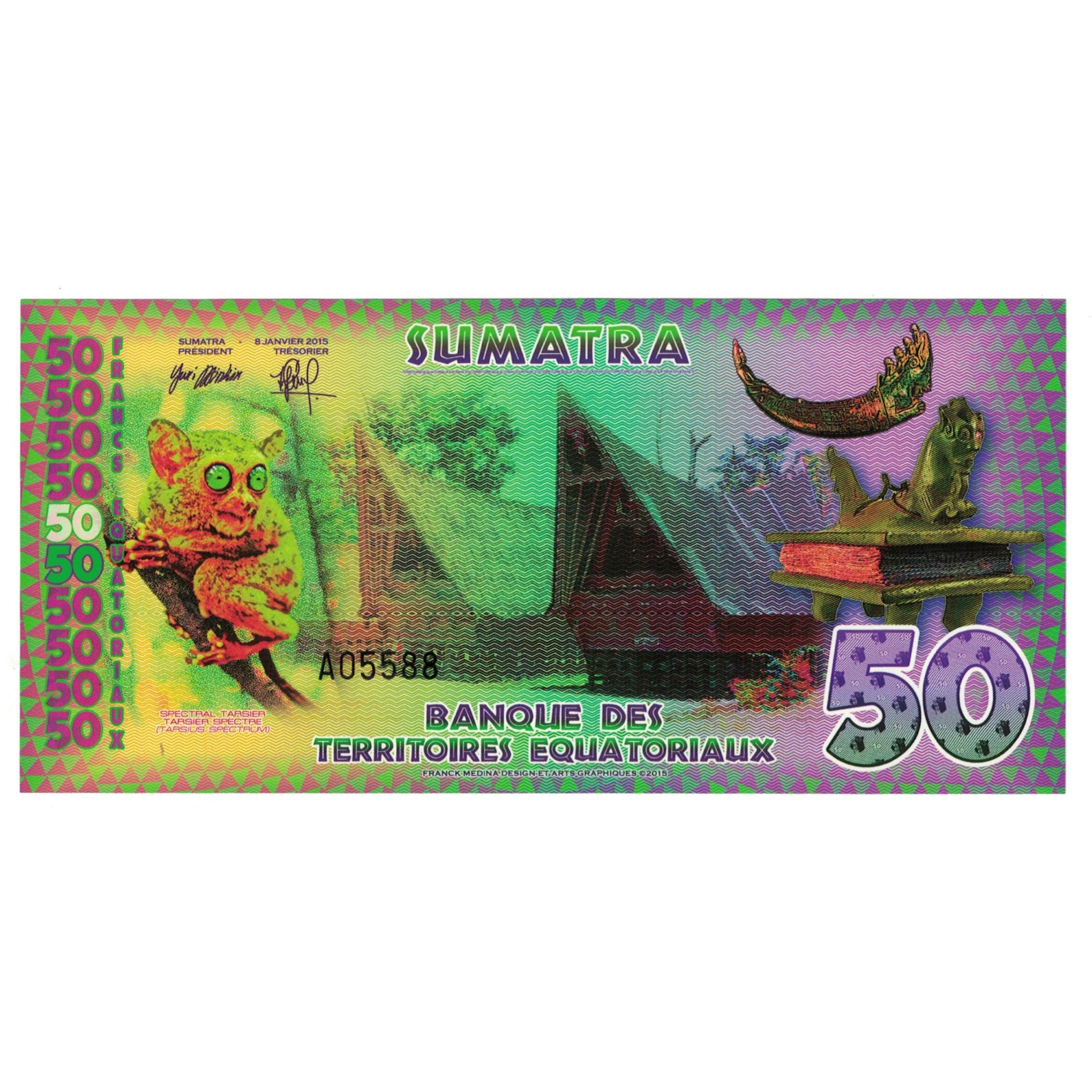 Banknote, Indonesia, 50 Francs, 2015, 2015-01-08, SUMATRA FRANCS EQUATORIAUX