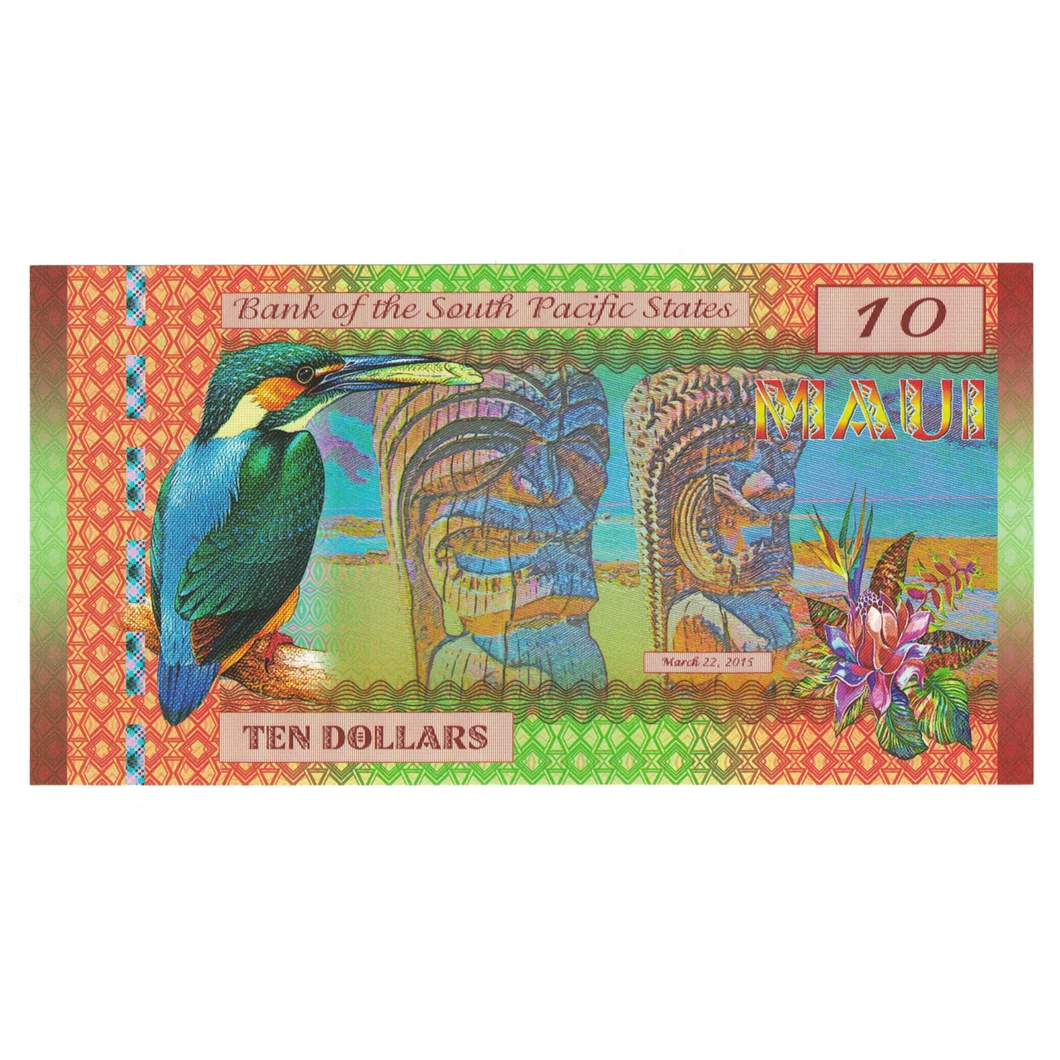 Banknote, United States, 10 Dollars, 2015, 2015-03-22, MAUI PACIFIC STATES