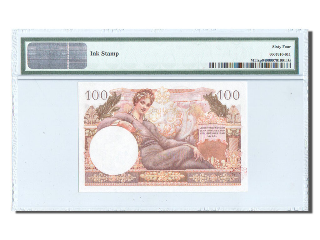 Billet, France, 100 Francs, 1955-1963 Treasury, 1955, Undated, Gradée, PMG