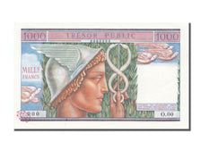 Francia, 1000 Francs, 1955-1963 Treasury, 1955, KM:M12a, FDS, Fayette:35.2