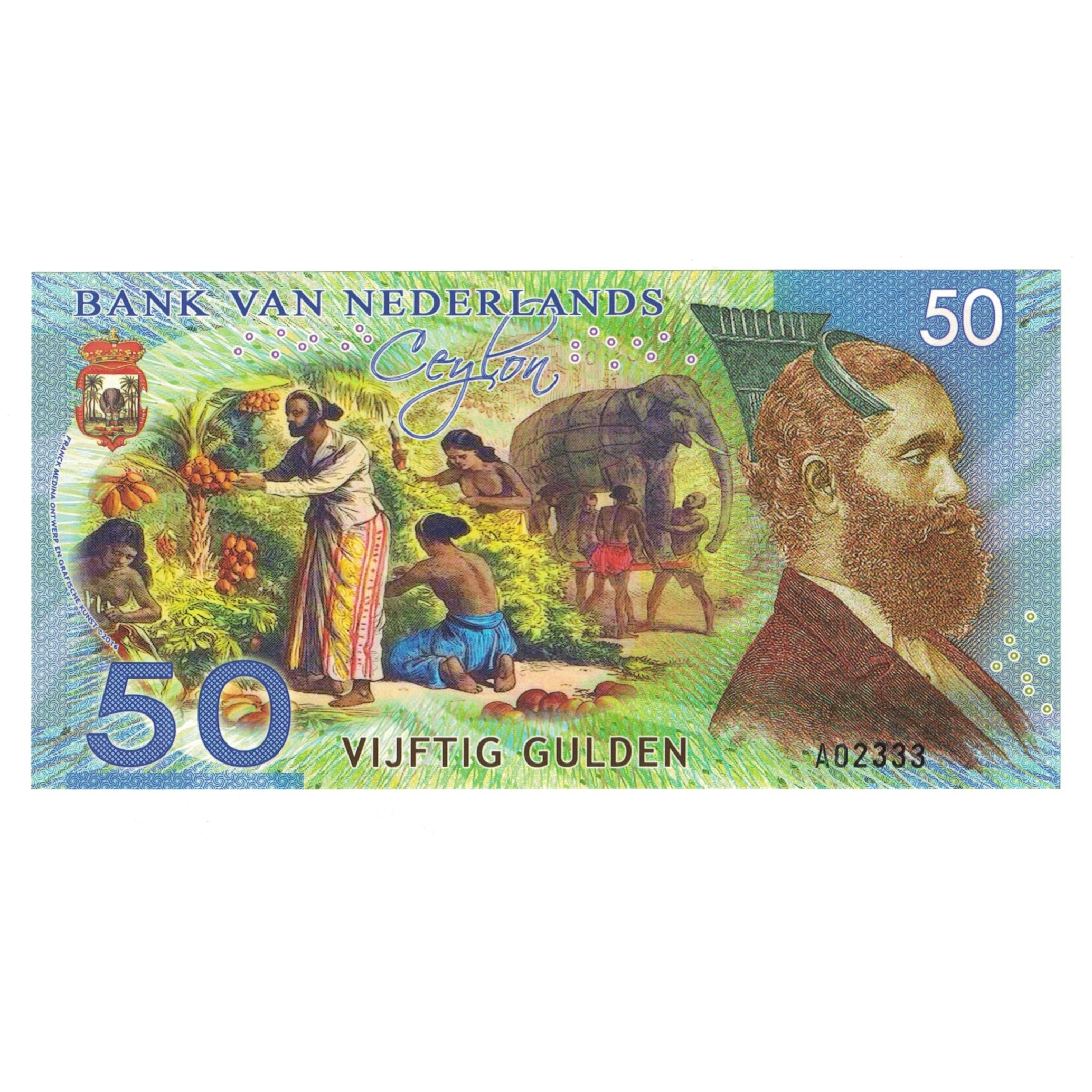 Banconote, Paesi Bassi, 50 Gulden, 2016, 2016-01-18, CEYLON, FDS
