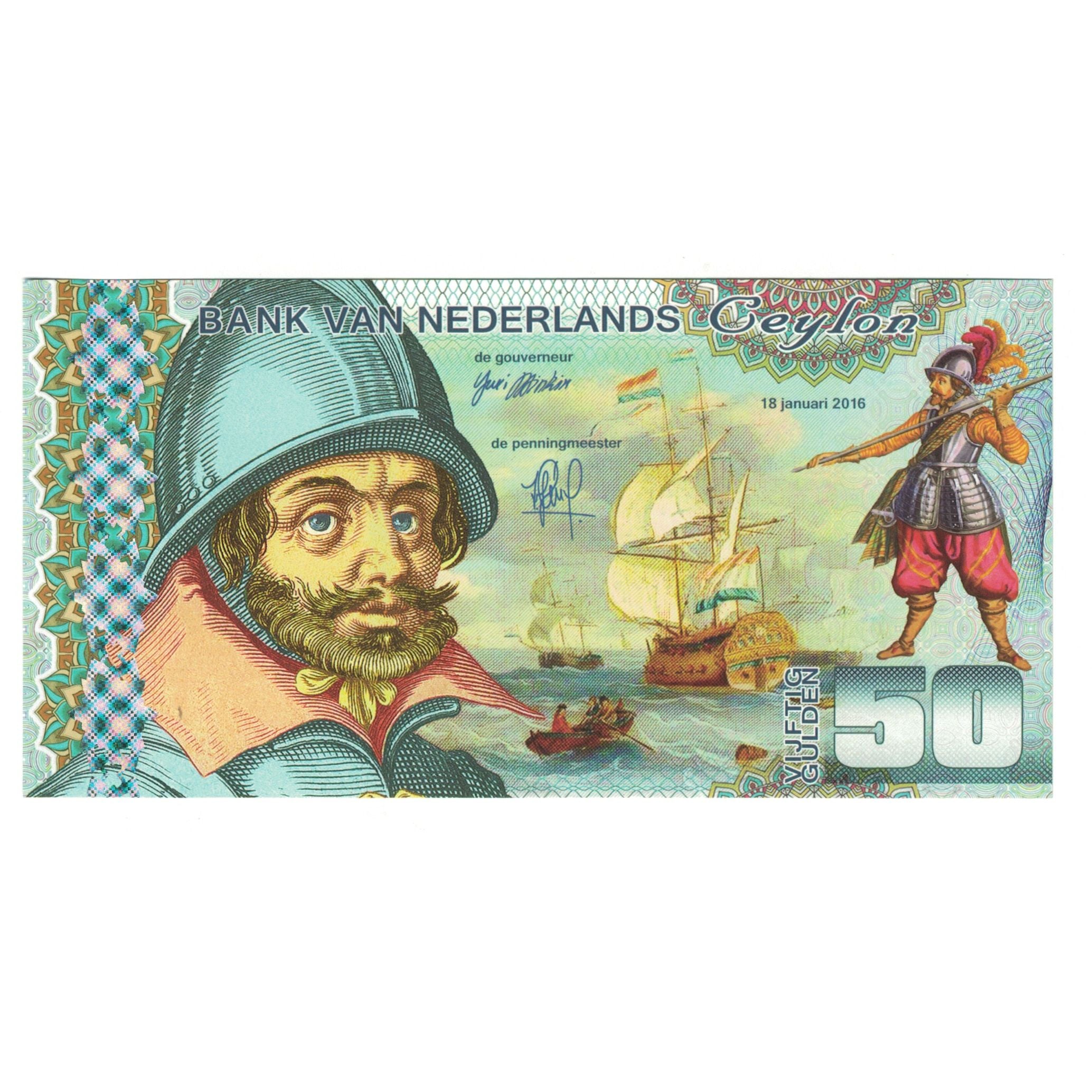 Billet, Pays-Bas, 50 Gulden, 2016, 2016-01-18, CEYLON, NEUF