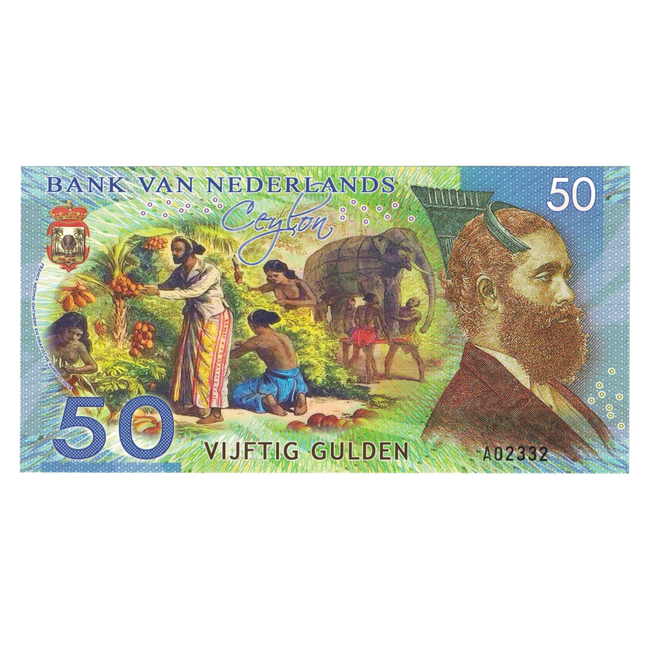 Billet, Pays-Bas, 50 Gulden, 2016, 2016-01-18, CEYLON, NEUF