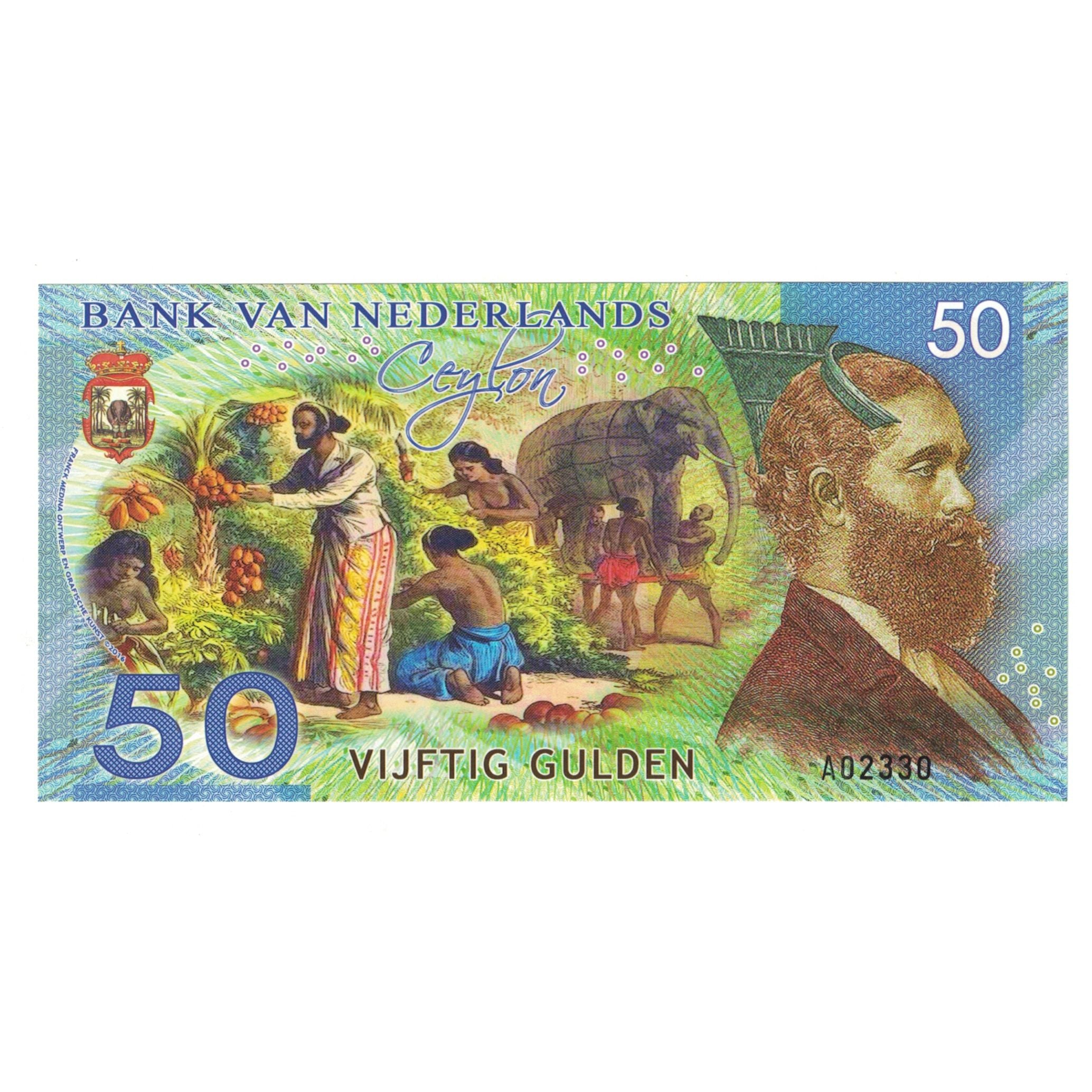 Billet, Pays-Bas, 50 Gulden, 2016, 2016-01-18, CEYLON, NEUF