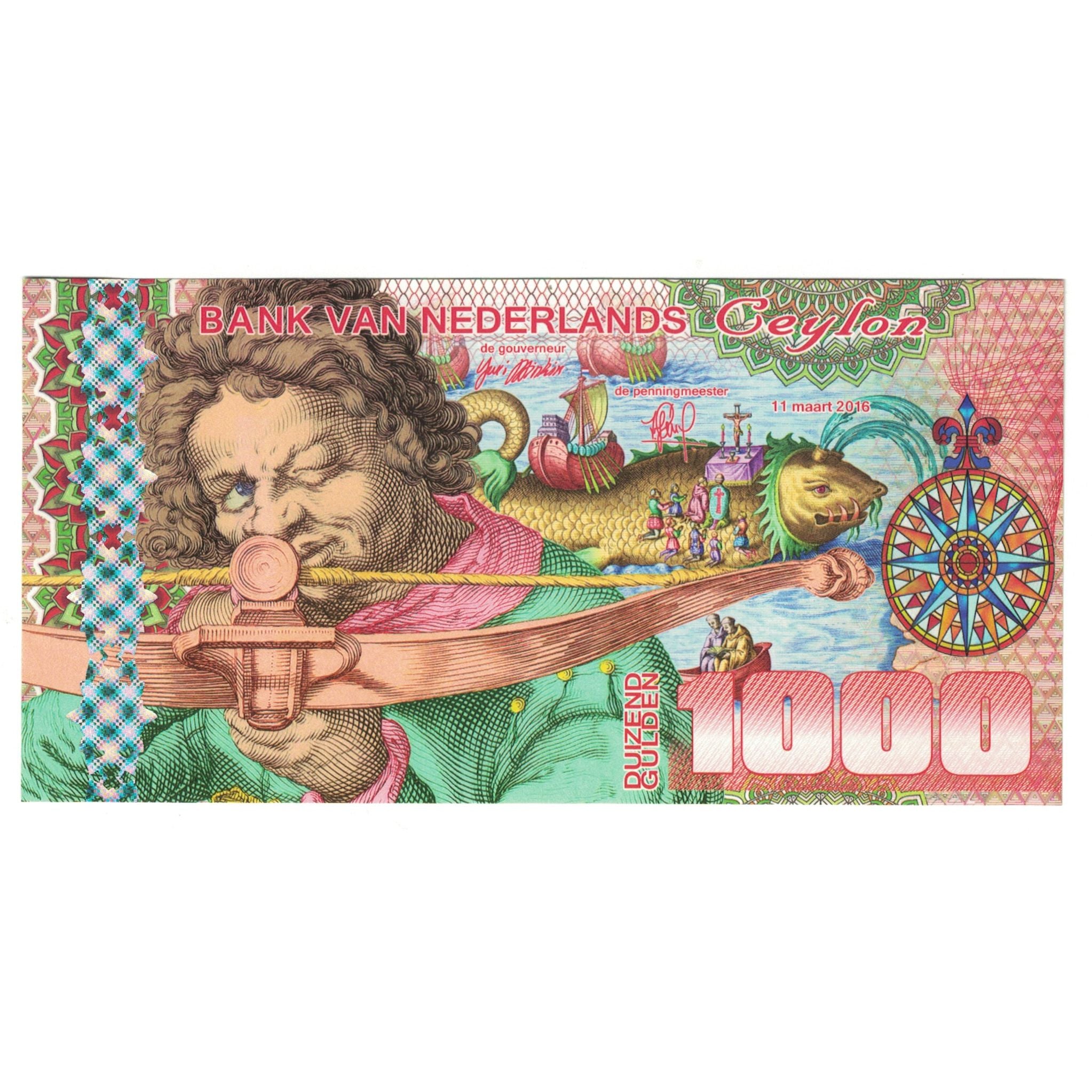 Billet, Pays-Bas, 1000 Gulden, 2016, 2016-03-11, CEYLON, NEUF