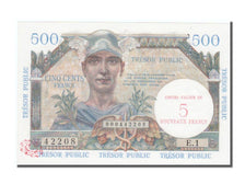 France, 5 Nouveaux Francs on 500 Francs, 1955-1963 Treasury, 1960, KM #M14,...