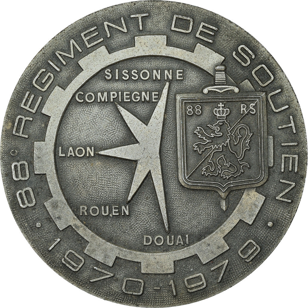 Francja, Medal, Armée, 88ème Régiment de Soutien, 1979, AU(50-53), Brąz