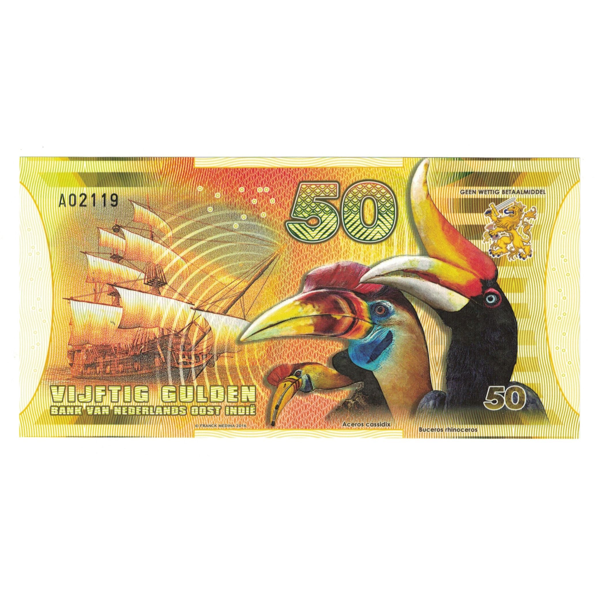 Banknote, Netherlands, 50 Gulden, 2016, 2016-10-24, OOST INDIES, UNC(65-70)