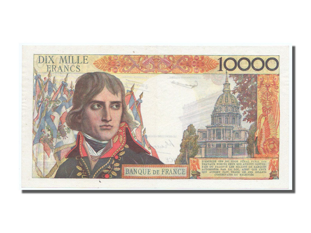 France, 10,000 Francs, 10 000 F 1955-1958 ''Bonaparte'', 1958, KM #136b,...