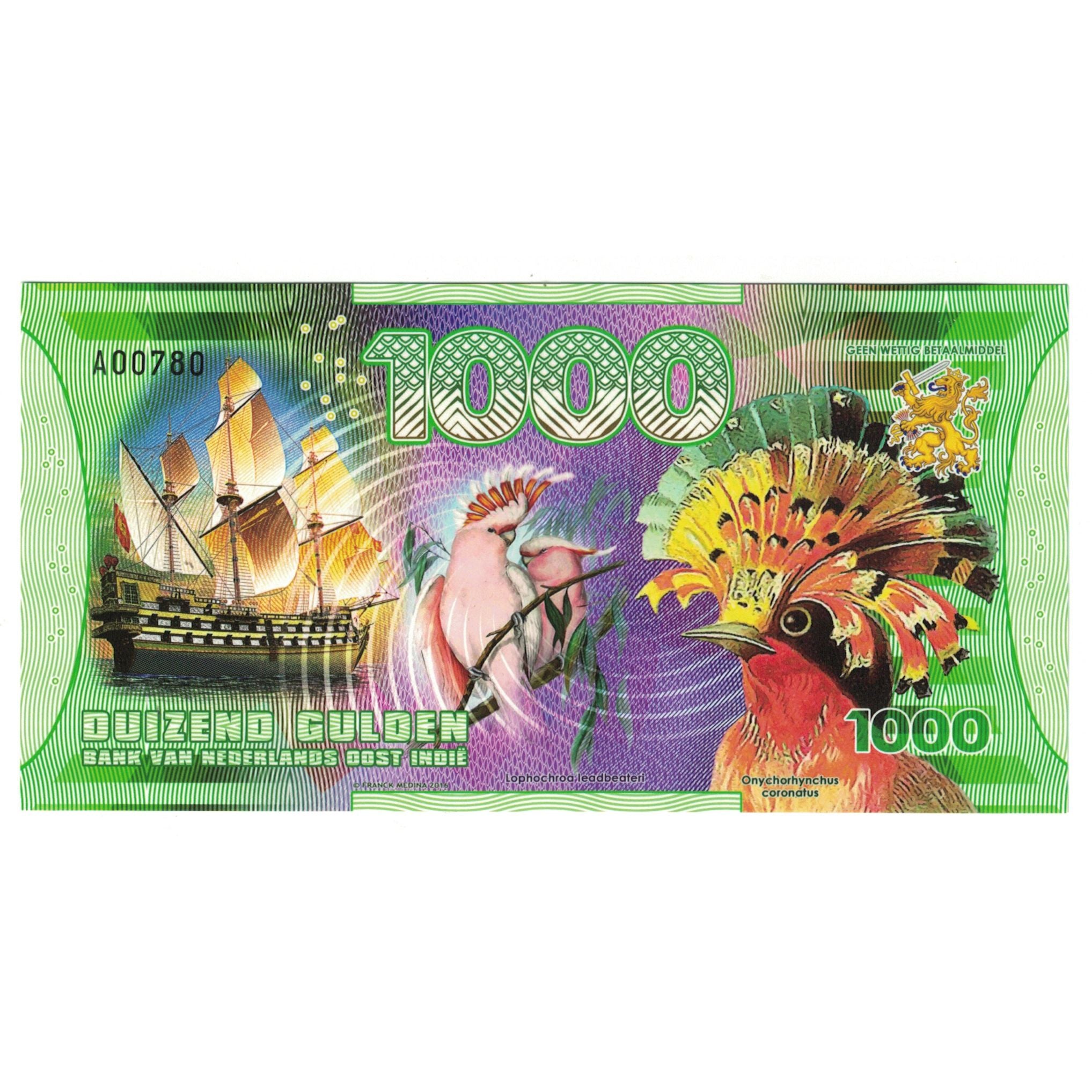 Banknote, Netherlands, 1000 Gulden, 2016, 2016-12-11, OOST INDIES, UNC(65-70)
