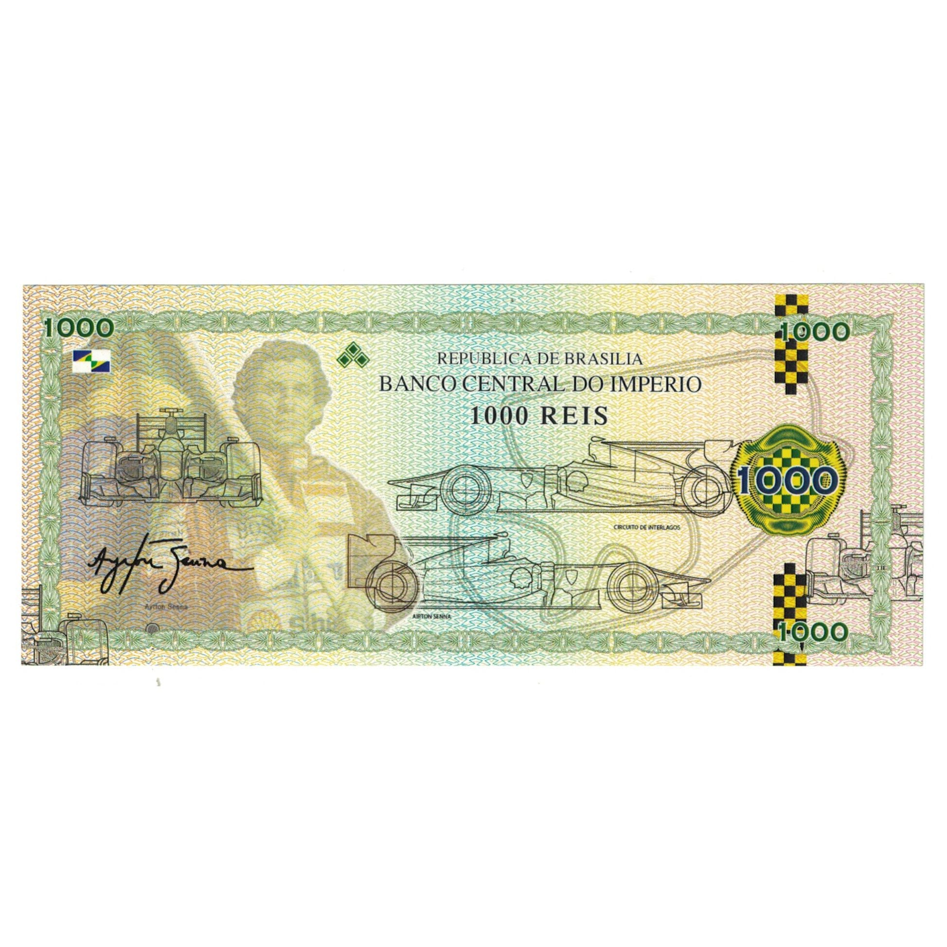 Biljet, Brazilië, 1000 Reis, 2018, NIEUW