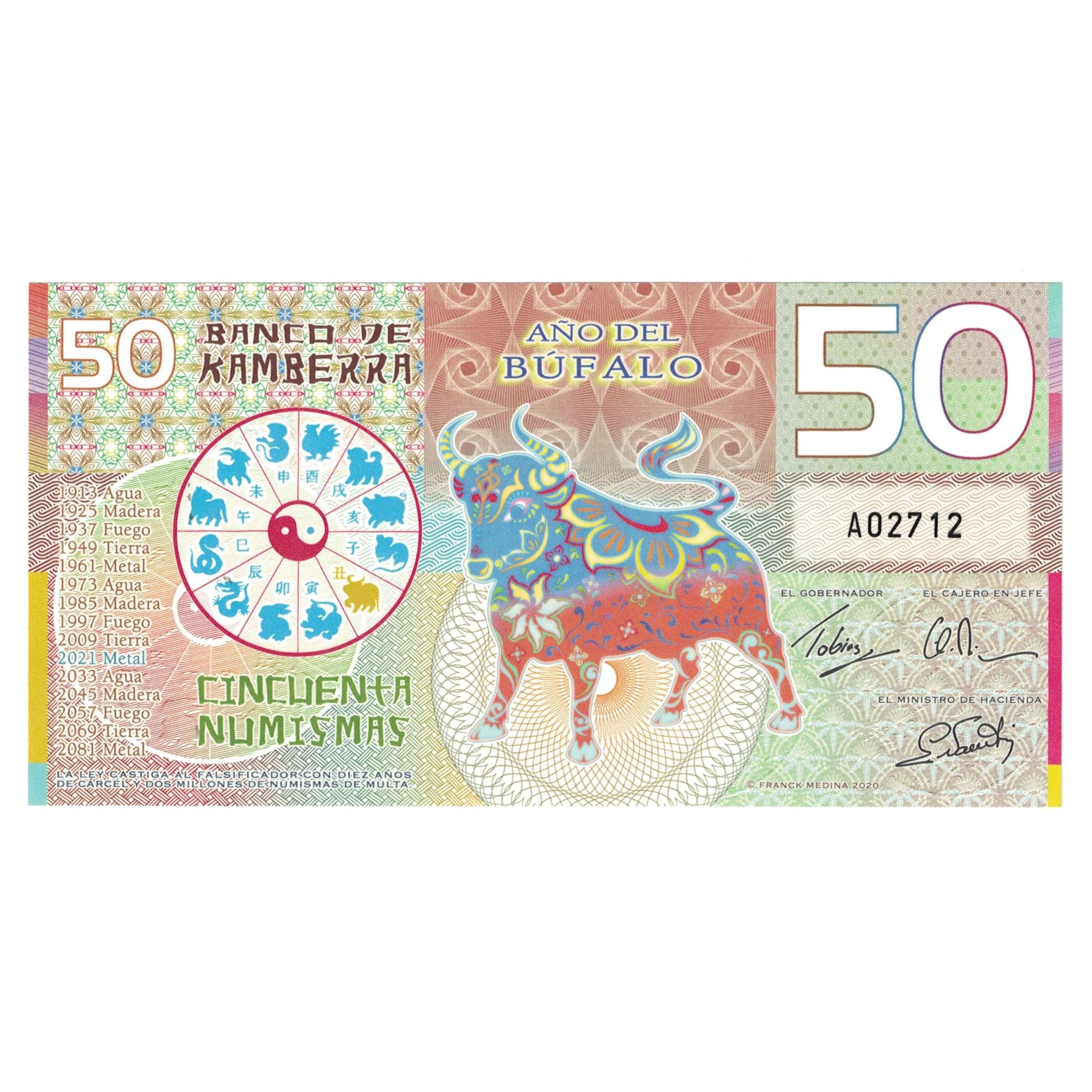 Nota, Austrália, Tourist Banknote, 2021, 50 NUMISMAS, UNC(65-70)
