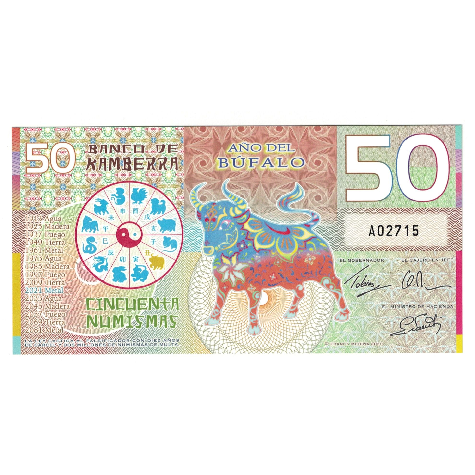 Billet, Australie, Billet Touristique, 2021, 50 NUMISMAS, NEUF