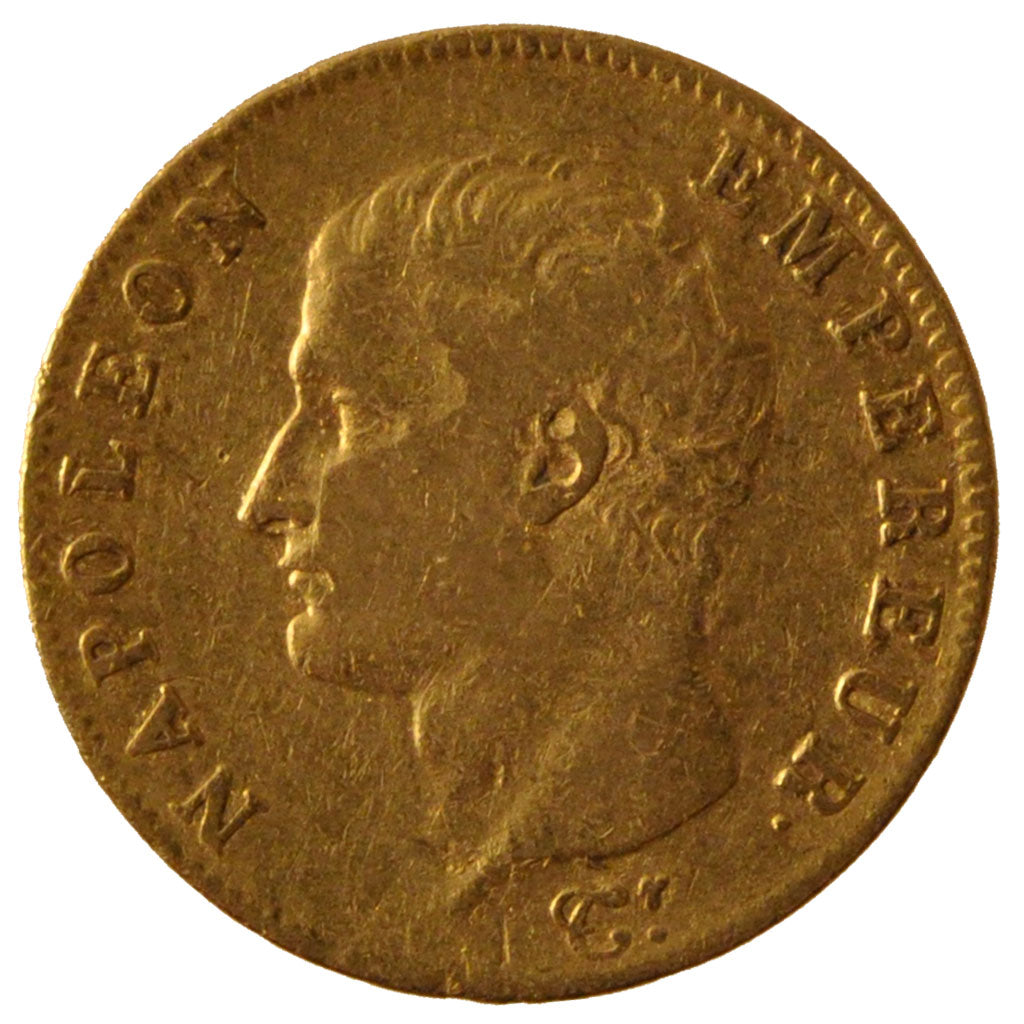 FRANCE, Napoléon I, 20 Francs, 1805, Paris, KM #663.1, VF(30-35), Gold, Gadoury 