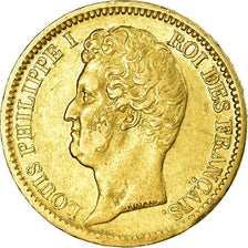 Moneda, Francia, Louis-Philippe, 20 Francs, 1831, Paris, MBC+, Oro, Gadoury:1030