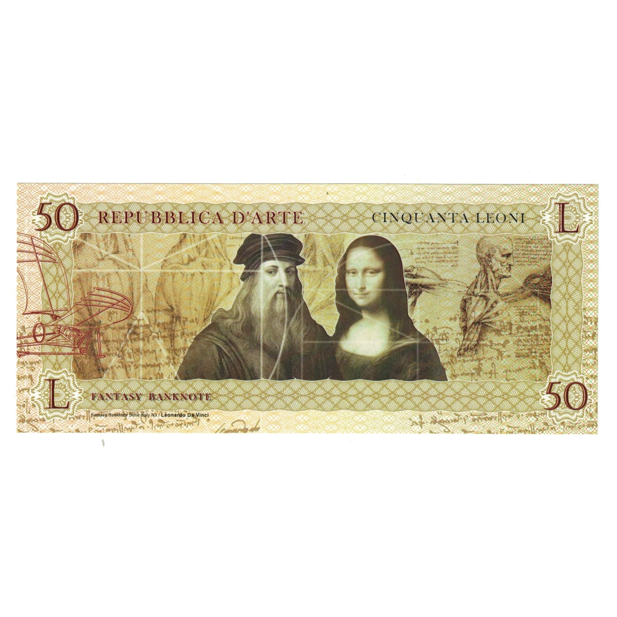 Banknote, Italy, Tourist Banknote, 2018, REPUBBLICA D'ARTE 50 LEONI, UNC(65-70)