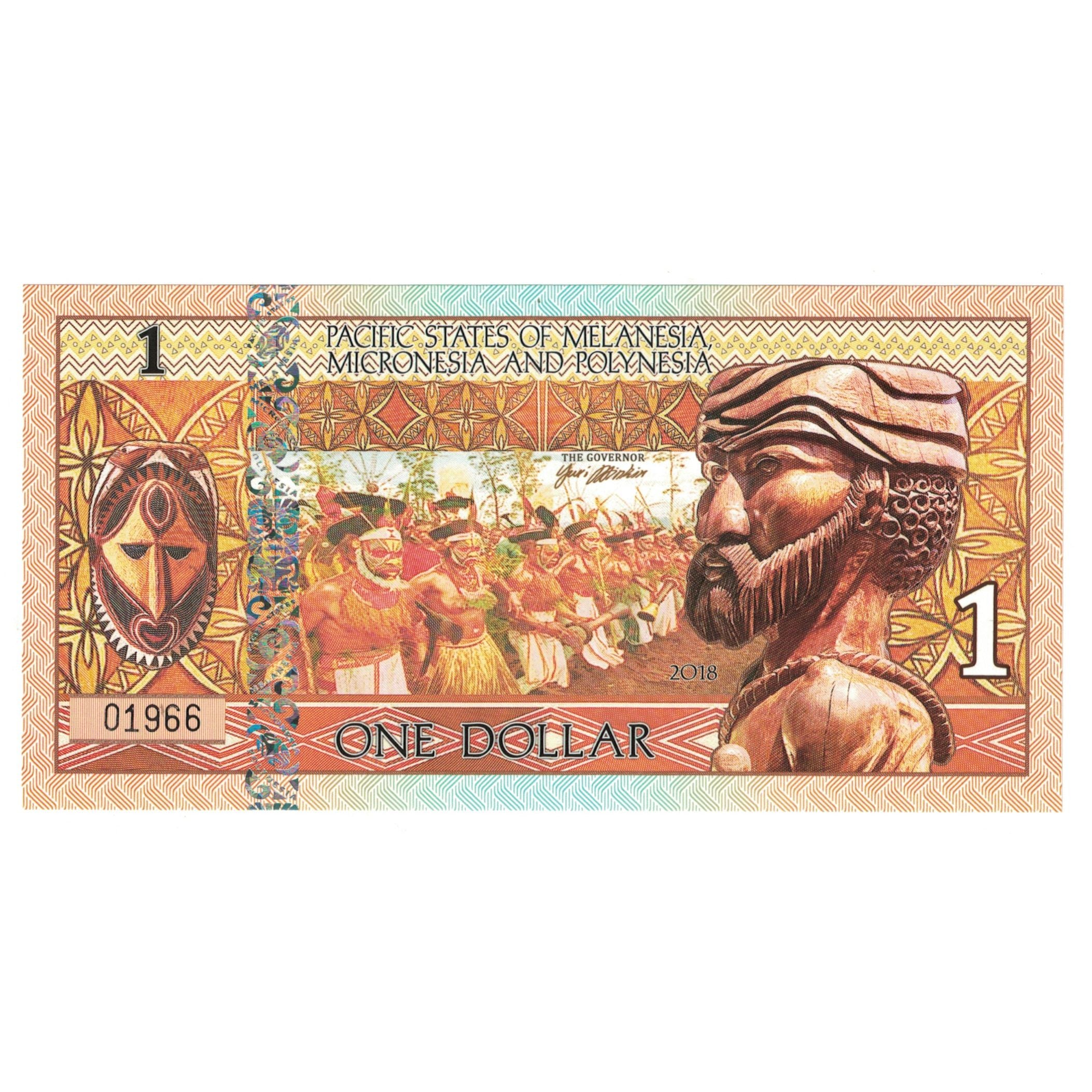 Banknote, United States, 1 Dollar, 2018, PACIFIC STATES OF MELANESIA MICRONESIA