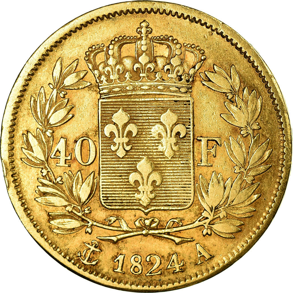 Münze, Frankreich, Charles X, 40 Francs, 1824, Paris, SS, Gold, Gadoury:1105
