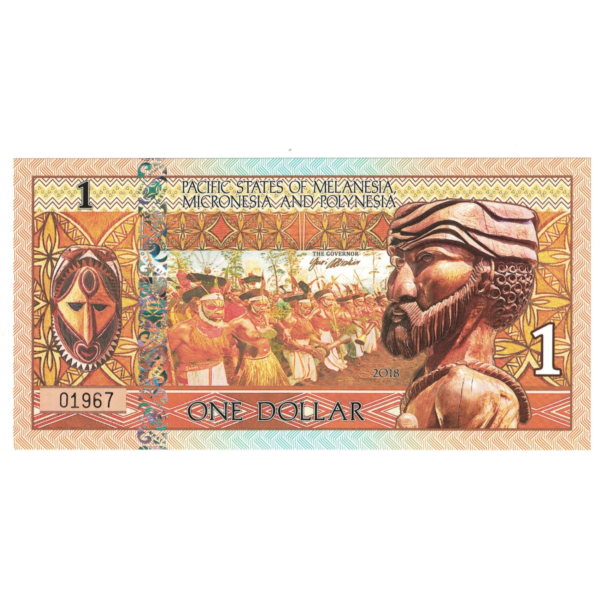 Banknote, United States, 1 Dollar, 2018, PACIFIC STATES OF MELANESIA MICRONESIA