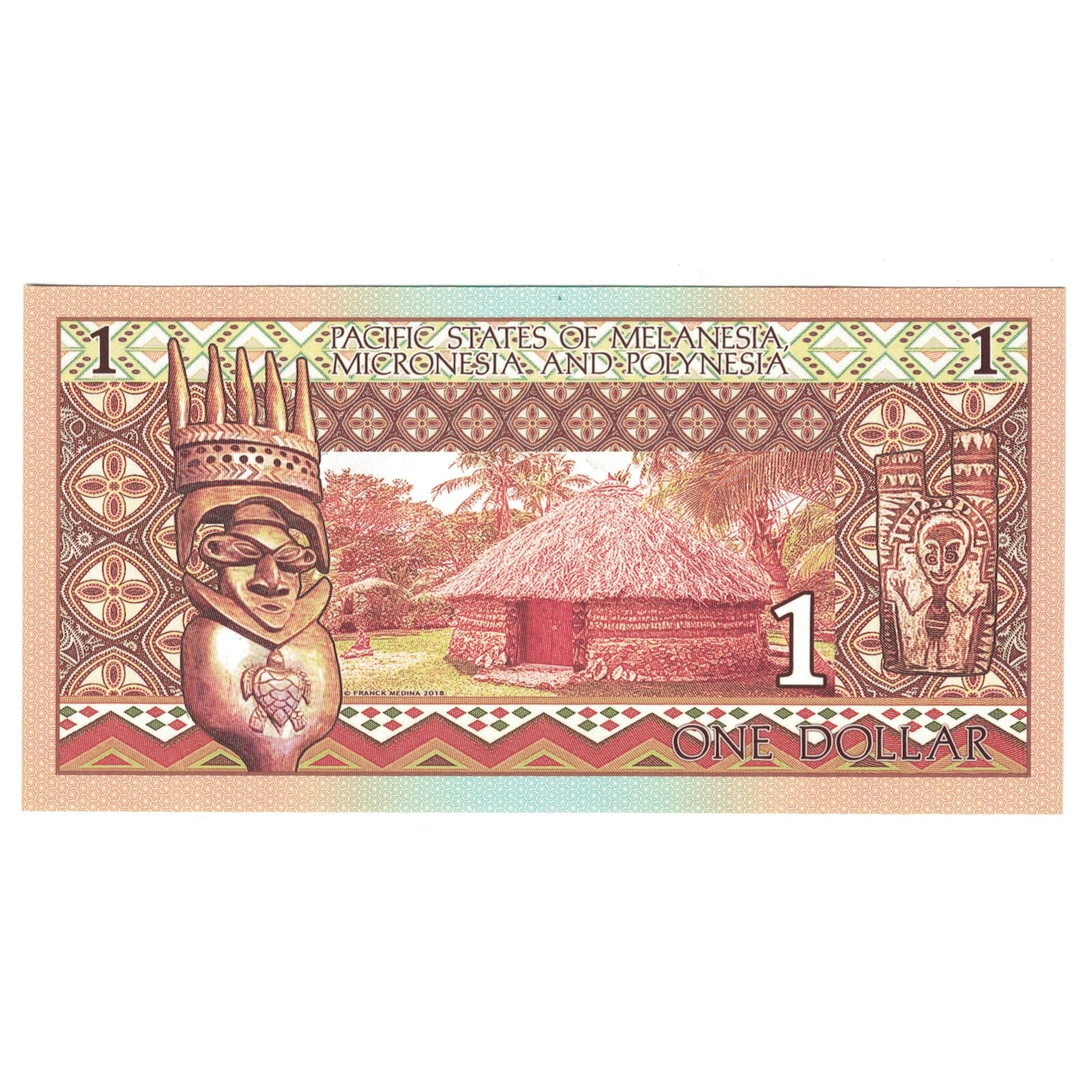 Banknote, United States, 1 Dollar, 2018, PACIFIC STATES OF MELANESIA MICRONESIA