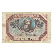 Saar, 1 Mark, 1947, A.05219794, VF(20-25), Fayette:44.1, KM:3