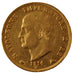 ITALIAN STATES, 40 Lire, 1814, Milan, KM #12, EF(40-45), Gold, 12.88