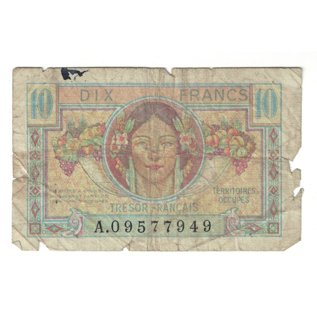 Frankrijk, 10 Francs, 1947 French Treasury, 1947, A.09577949, B, Fayette:VF30.1