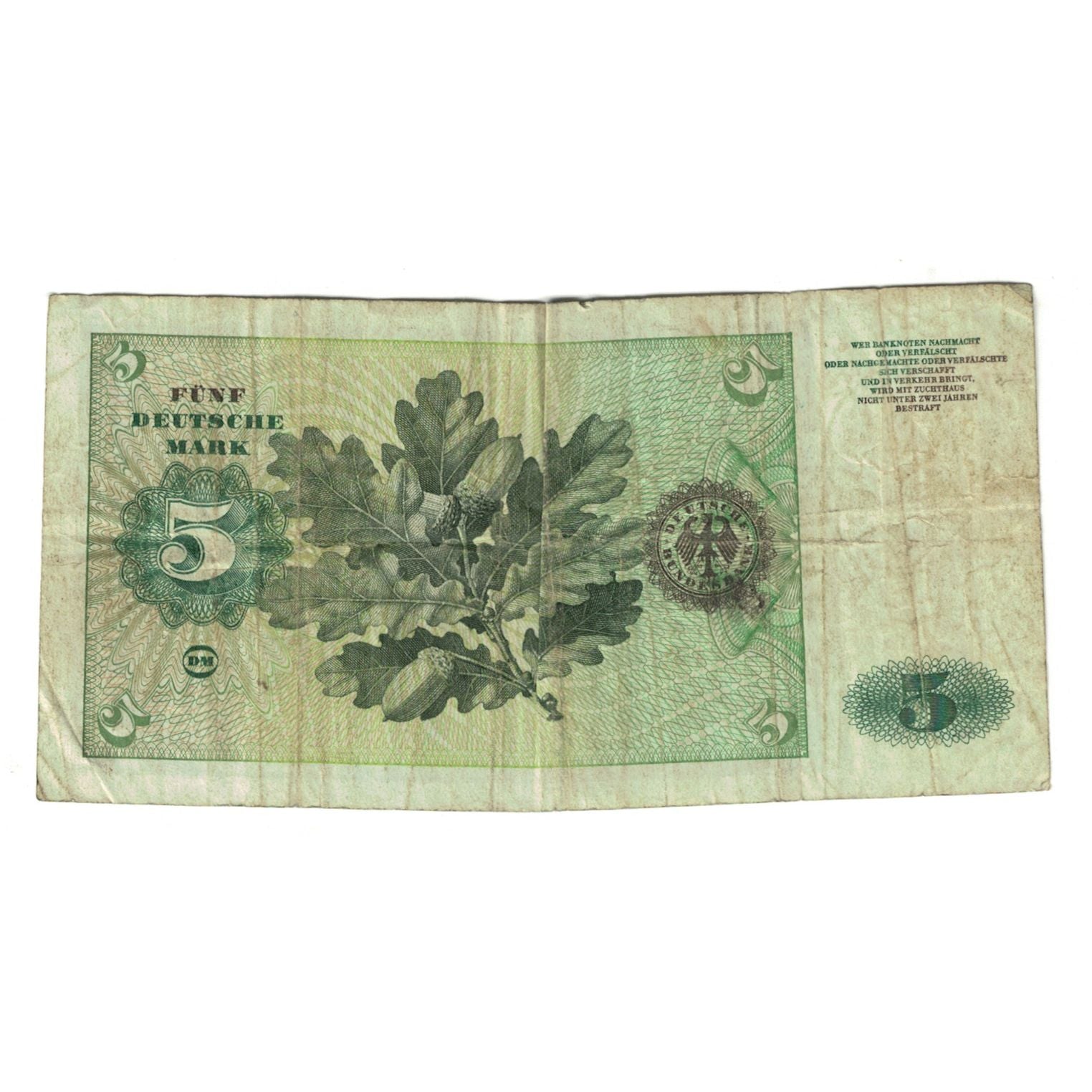 Banknote, GERMANY - FEDERAL REPUBLIC, 5 Deutsche Mark, 1960, 1960-01-02, KM:18a