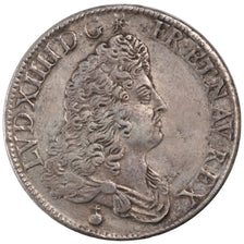 FRANCE, 1/2 Écu de Flandre, 1/2 ECU, 1685, Paris, KM #262.1, AU(55-58), Silver,