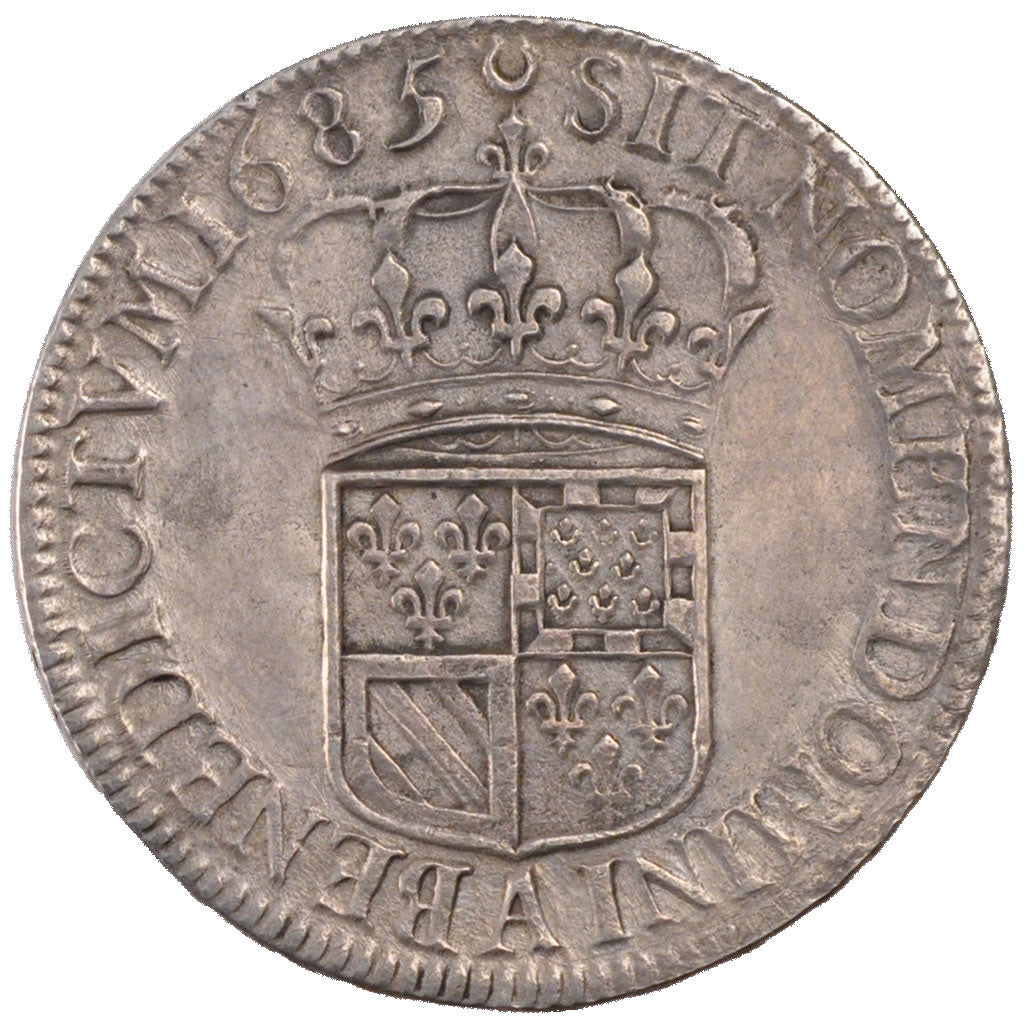 Francia, Louis XIV, 1/2 Écu de Flandre, 1/2 Ecu, 1685, Paris, SPL-, Argento,...