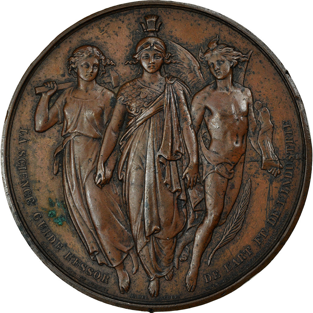 France, Medal, Société d'Emulation, Exposition Régionale à Rouen, 1859