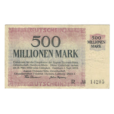 Banknote, Germany, GUTSCHEIN, 500 Millionen Mark, Texte, 1923, 1923-09-01