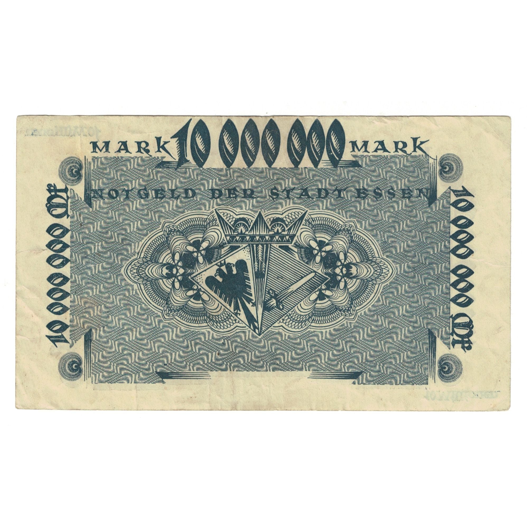Banknote, Germany, Essen, 10 Millionen Mark, valeur faciale, 1923, 1923-08-15