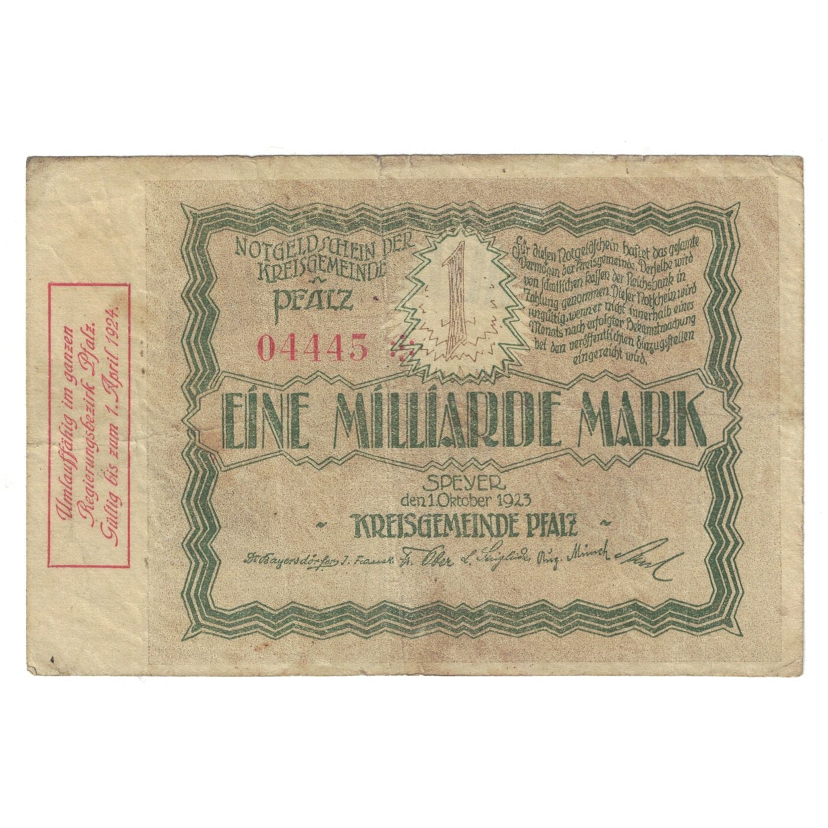 Banknote, Germany, 1 Milliarde Mark, 1923, 1923-10-01, EF(40-45)