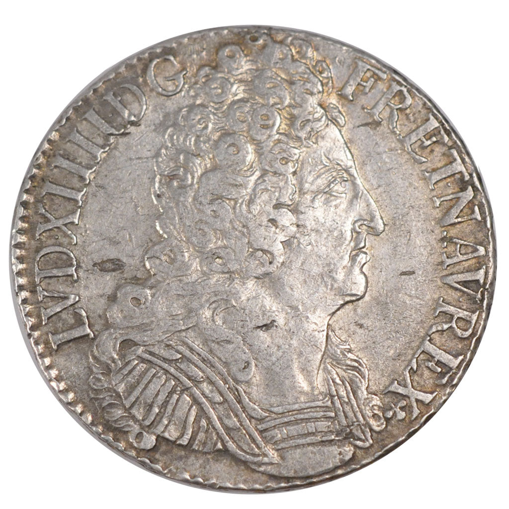 FRANCE, Écu aux 3 couronnes, ECU, 1710, Amiens, KM #386.20, EF(40-45), Silver, .