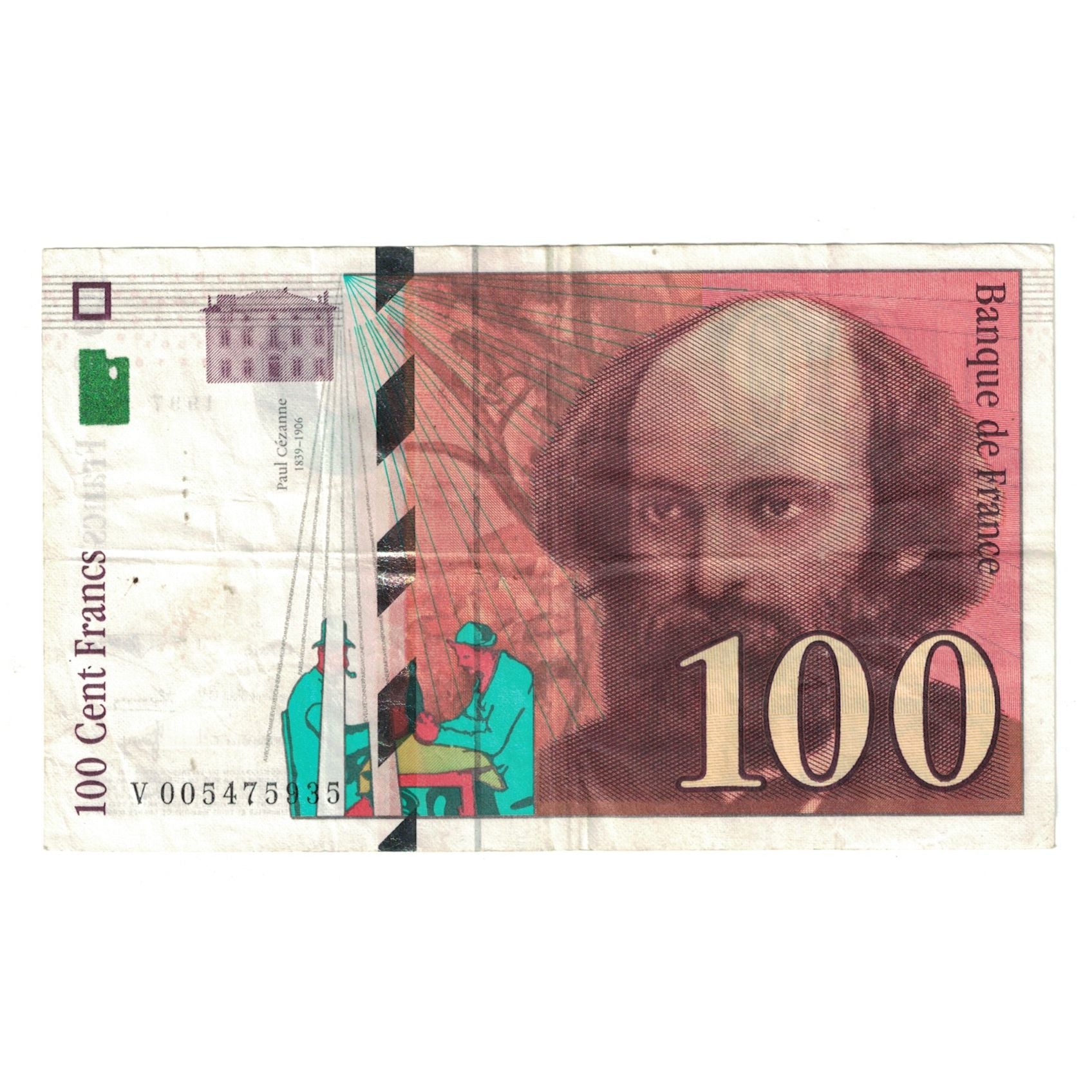 France, 100 Francs, Cézanne, 1997, V005475935, EF(40-45), Fayette:74.01