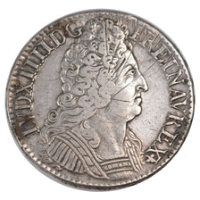 FRANCE, Écu aux 3 couronnes, ECU, 1714, Paris, KM #386.1, EF(40-45), Silver, ...