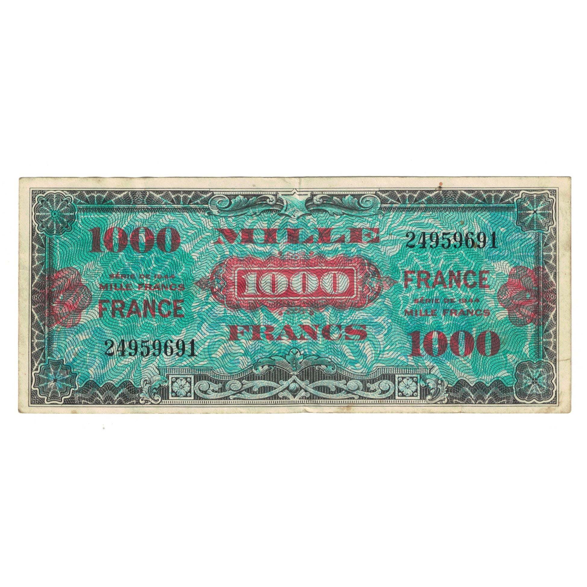 Frankrijk, 1000 Francs, 1945 Verso France, 1944, 24959691, TB, Fayette:VF 27.1