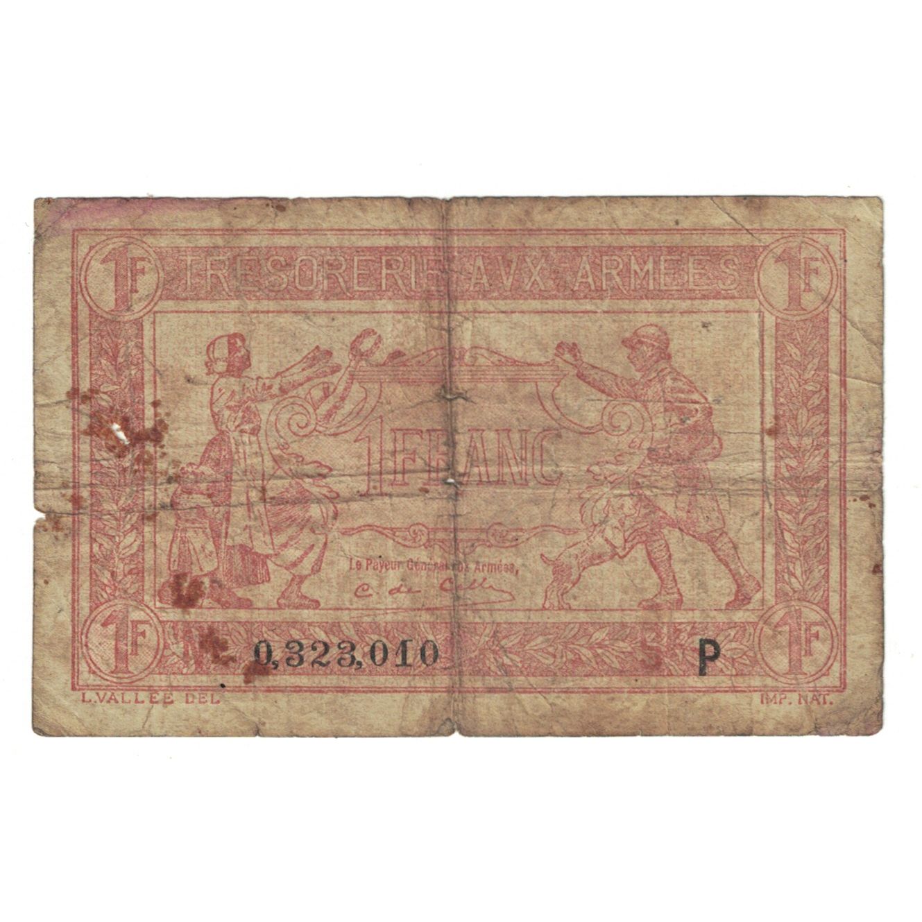 France, 1 Franc, 1919, 0323010, VF(20-25), Fayette:VF4.2, KM:M5