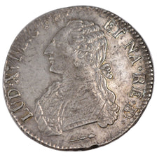FRANCE, Écu de Béarn aux branches d'olivier, ECU, 1784, Pau, KM #572, EF(40-45),