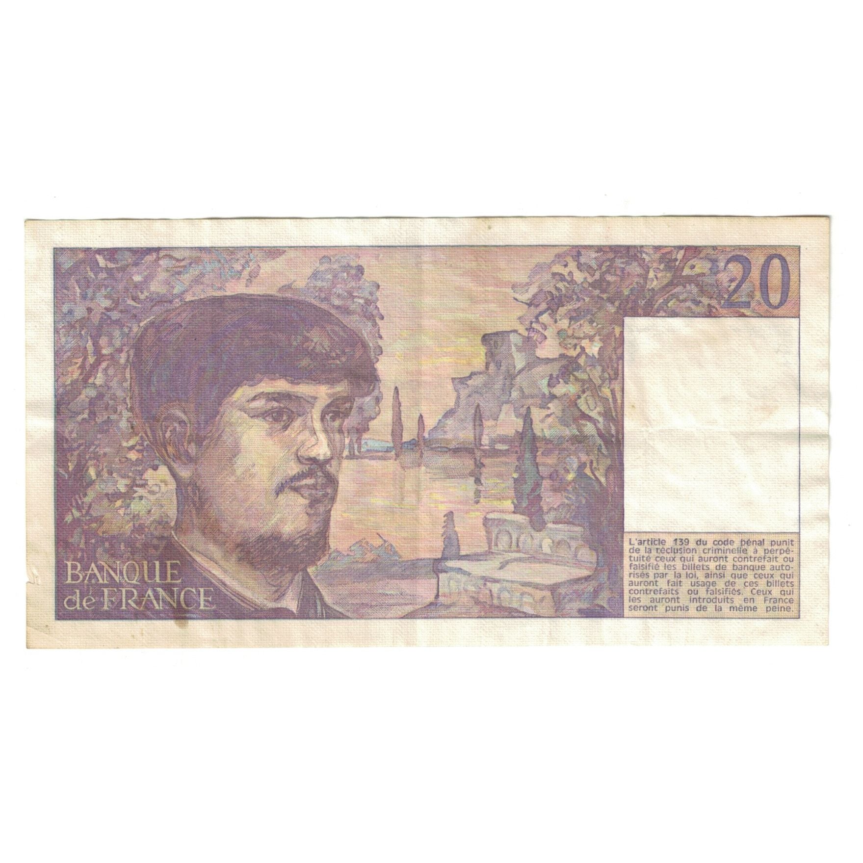France, 20 Francs, Debussy, 1983, C.011, EF(40-45), Fayette:66.4, KM:151a