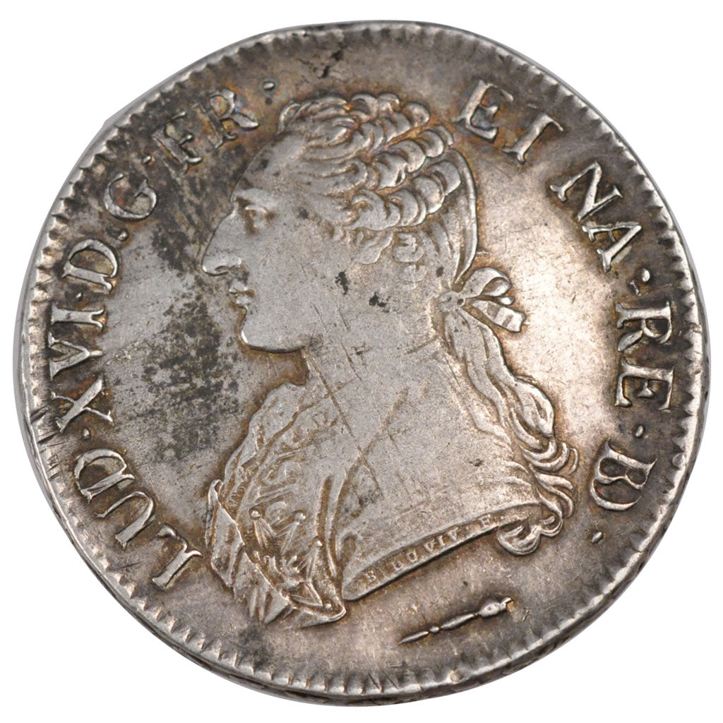 FRANCE, Écu de Béarn aux branches d'olivier, ECU, 1786, Pau, KM #572, EF(40-45),
