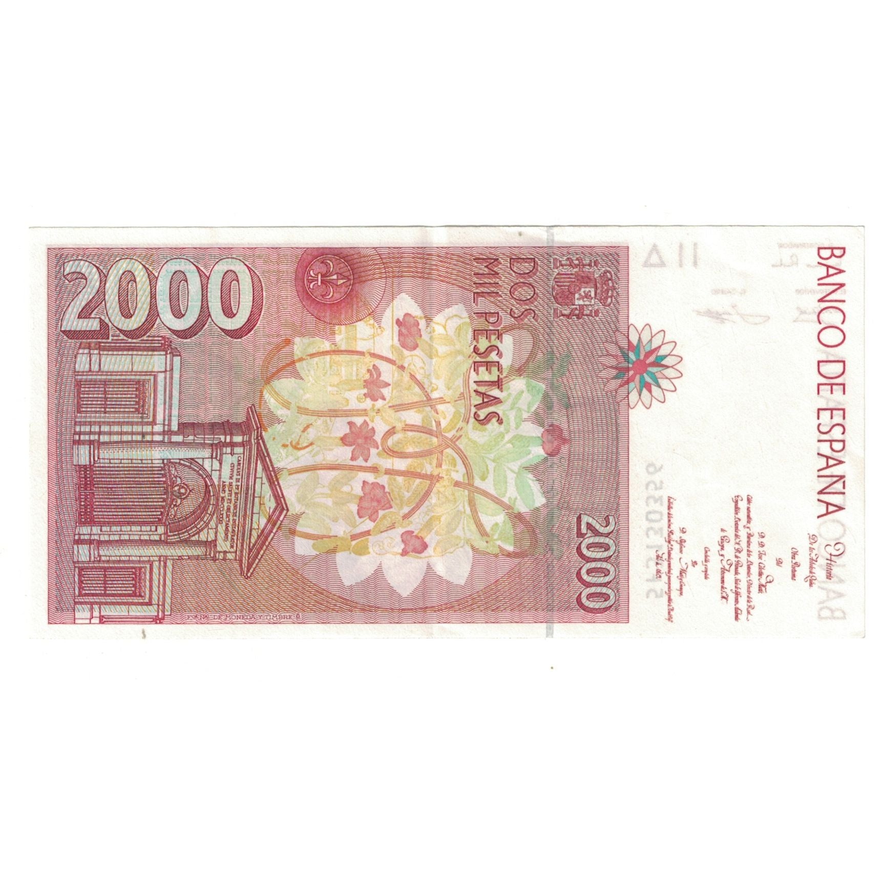 Banknot, Hiszpania, 2000 Pesetas, KM:164, UNC(65-70)