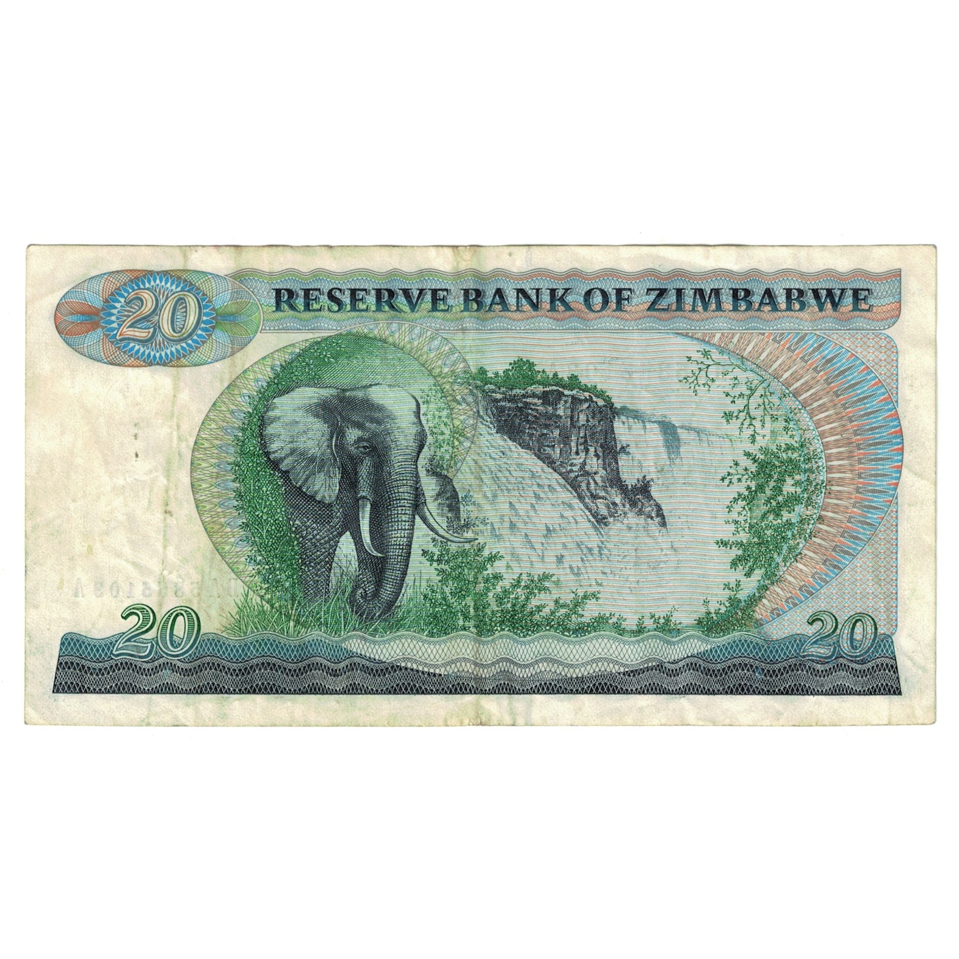 Banconote, Zimbabwe, 20 Dollars, 1960, KM:4c, BB