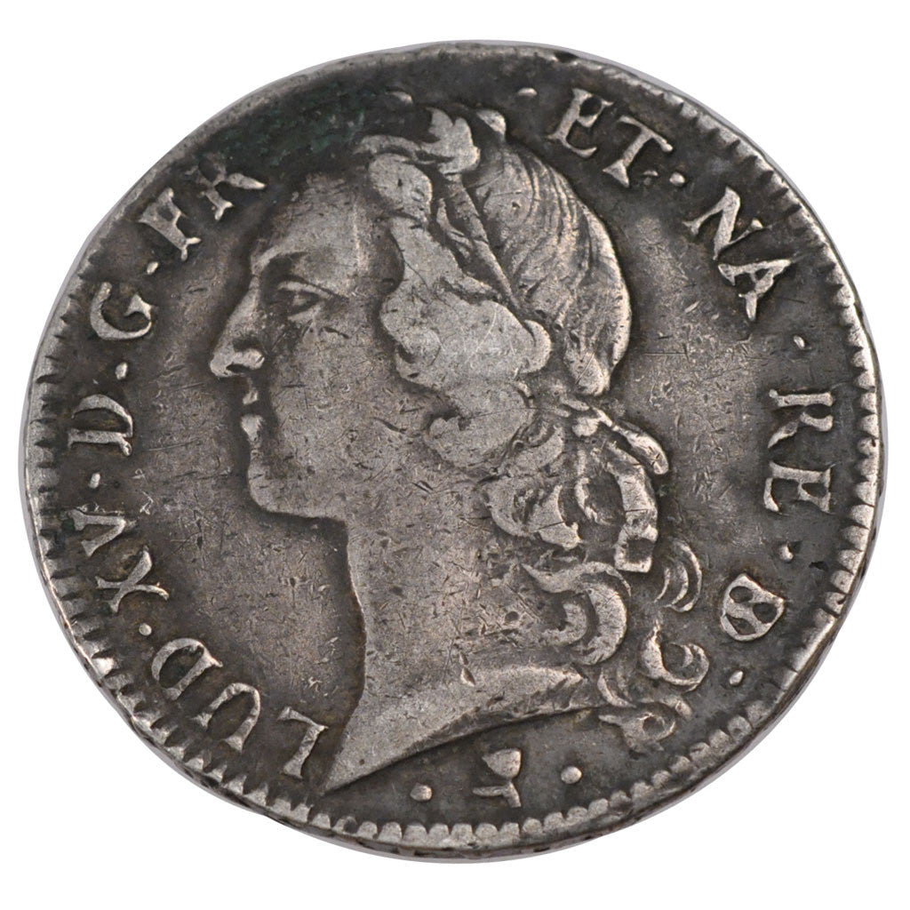 FRANCE, Écu de Béarn au bandeau, ECU, 1763, Pau, KM #518, VF(30-35), Silver, Ga.