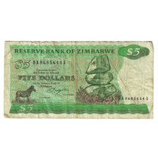 Billet, Zimbabwe, 5 Dollars, 1982, KM:2c, TB